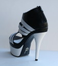 Black and White Leather Sandal 2