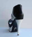 Black and White Leather Sandal 3