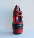 Tongue Black and Red Leather Pump 9