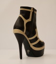 Chocolate Brown and Beige Artificial Leather Bootie 5